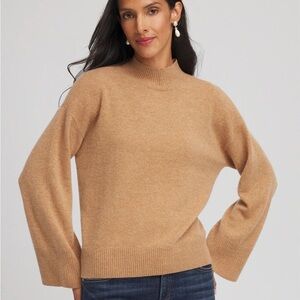 Talbots Camel Cowl Neck Sweater